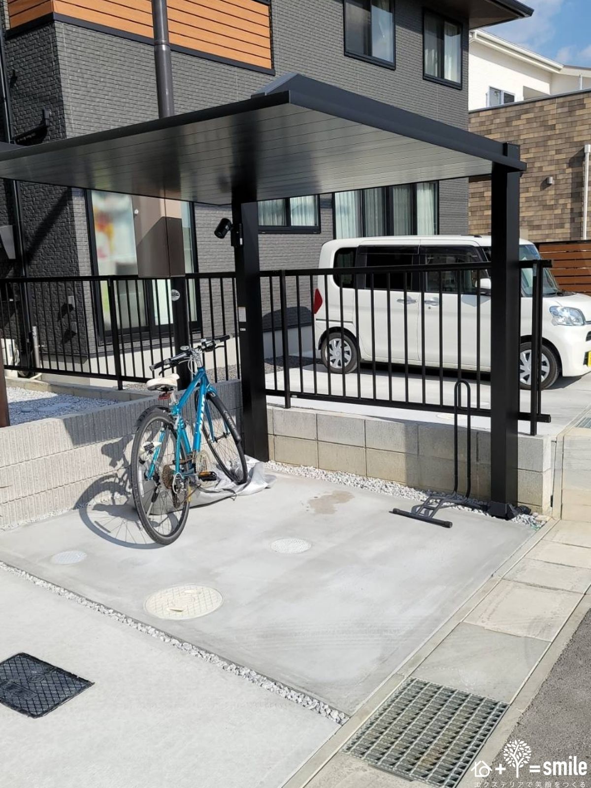カーポートSC（ミニ）を使った自転車の駐輪スペース